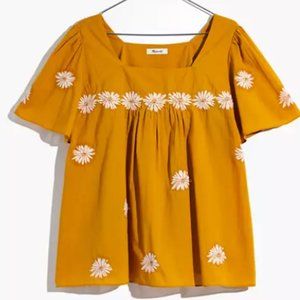 Madewell Floral embroidered Butterfly top